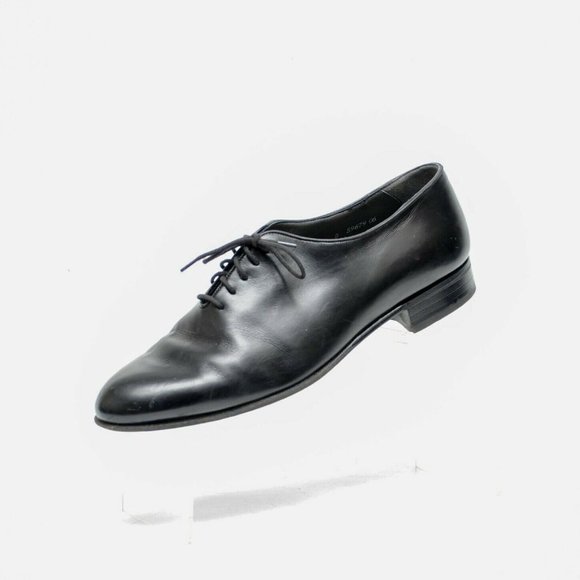 Bally of Switzerland Vintage Black Leather Oxford Dress Shoes Mens 9 D Whole Cut main image 5